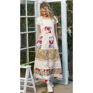 POL Floral Patchwork Maxi Dress